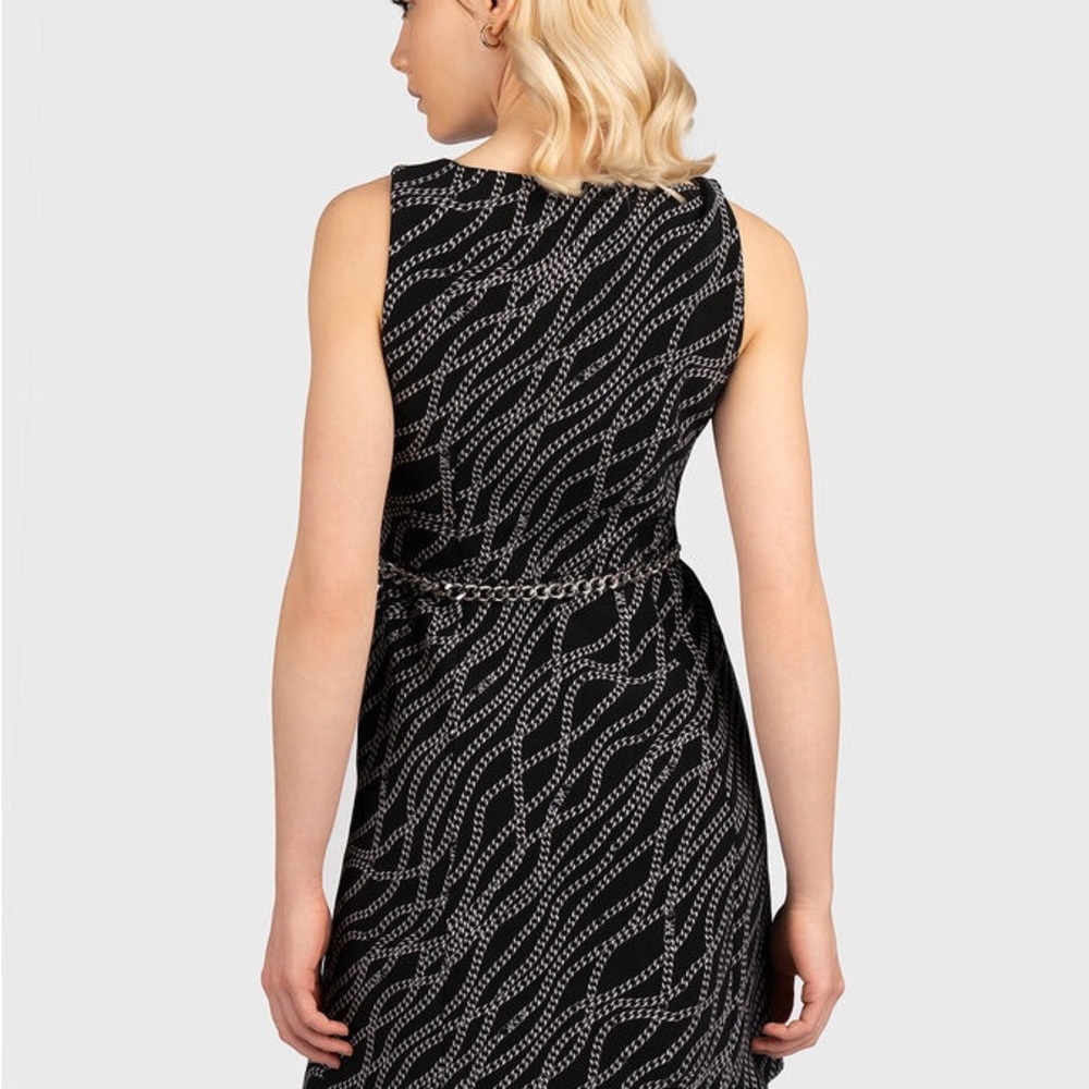 MICHAEL KORS Status Print Stretch Twill Mini Dress size XSmall - Picture 3 of 12